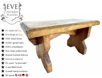 Vintage French Small Bench Stool Wooden Brown Wood Small Stand Chair Display Rest Plinth Seat Plant Kneeler c1950-1960's