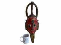 Alternative view of Vintage African Wooden Crocodile Mask Hanging Wall Hanging Decor Carved Statue Carving Sculpture Wood Tribal Art c1980's