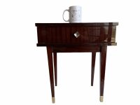 Alternative view of Vintage French Wooden Small Nightstand Sideboard Bedside Cabinet Rest Cupboard Small Storage Unit Wood Display c1950-60's