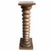 Antique French Wine Vineyard Press Screw Style Stand Wood Wooden Large Heavy Tall Plinth Ornament Pot Display Design c1910's