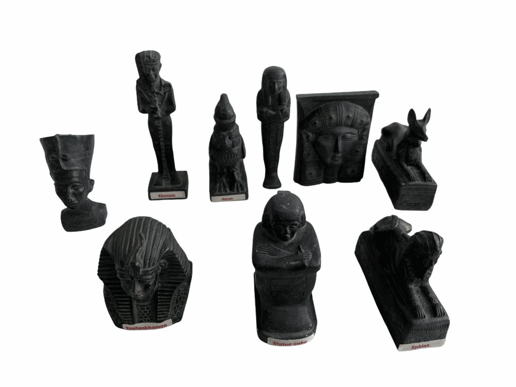 Vintage Ancient Egyptian Artefact Pharaoh Small Figurine Ornament Resin Figurines Historical Collection circa 1970-80’s