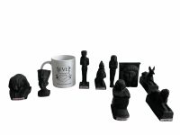 Alternative view of Vintage Ancient Egyptian Artefact Pharaoh Small Figurine Ornament Resin Figurines Historical Collection circa 1970-80's