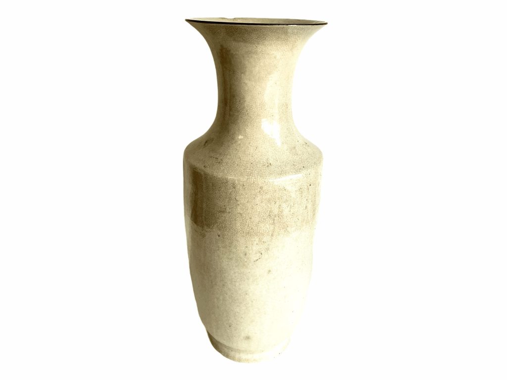 Antique Chinese Large Crackle Vase Heavy Damaged Decorative Vase Pot Decorative Design Broken Ceramic circa 1920-40’s