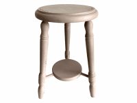 Vintage French Tall Heavy Plant Pot Stand Table Wooden Wood Side Plinth Flower Ornament Display Shelf Prop c1970-80's