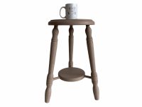 Alternative view of Vintage French Tall Heavy Plant Pot Stand Table Wooden Wood Side Plinth Flower Ornament Display Shelf Prop c1970-80's