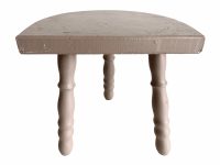 Vintage French D Milking Stool Plant Pot Stand Table Wooden Wood Side Plinth Flower Ornament Display Shelf Prop c1960-70's