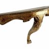 Vintage French Large Shelf Gold Sconce Wood Ornately Decorated Wall Hanging Plinth Display Stand c1950's
