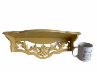 Alternative view of Vintage French Wooden Shelf Wood Stand Ornament Display Rack Kitchen Bathroom Display Sideboard Standing circa 1970-80's