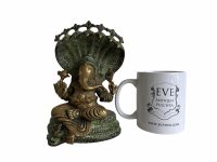 Alternative view of Vintage Indian Cast Brass Bronze Hindu God Ganesh Hare Temple Idol Sculpture Art Interior Design Decor c1970-80's
