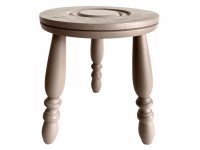 Vintage French Milking Stool Plant Pot Stand Table Wooden Wood Side Plinth Flower Ornament Display Shelf Prop c1960-70's