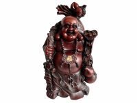 Vintage Chinese Extra Large Heavy Resin Man Idol Money Luck Lucky Buddha Statue Moulding Sculpture Ornament Buddhist c1990's