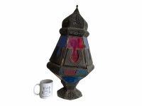 Alternative view of Vintage Moroccan Tunisian Brass Hanging Pendant Light Ceiling Hanging Electric Lamp Shade Lampshade Decor Design c1960-70's