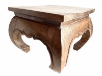 Vintage Thai Small Table Heavy Stand Plinth Wooden Wood Chair Seat Side Flower Pot Display Ornate Substantial c1970-80's