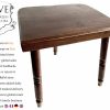 Vintage French Square D Stool Traditional Milking Wooden Brown Wood Small Chair Stand Display Plinth Seating Pot c1950-60's
