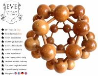 Vintage French Lacquered Wood Atom Model Statue Representation Figurine Ornament Display Scientist Doctor Study c1960's