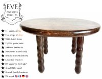 Vintage Brazilian Oval Stool Wooden Medium Simple Milking Varnished Chair Stand Display Rest Plinth Seating Prop c1980's