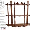 Vintage French Wood Wooden Dark Brown Coloured Wood Wall Shelf Shelving Wall Stand Display Plinth Prop circa 1960's