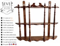 Vintage French Wood Wooden Dark Brown Coloured Wood Wall Shelf Shelving Wall Stand Display Plinth Prop circa 1960's