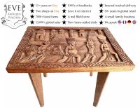 Vintage African Cameroon Bamoun Wooden Hand Carved Natural Wood Small Side Table Stand Display Plinth Tribal Art c1970-80's