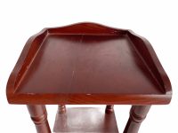 Alternative view of Vintage French Painted Bergundy Brown Wood Floor Standing Small Sideboard Storage Cabinet shelf box cupboard circa 1970-80's