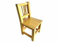 Vintage French Small Childs Childrens Kids Toy Doll Wooden Wood Chair Seat Display Decorative Hand Made circa 1980-90's