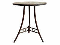 Vintage French Wooden Brown Wood Tall Table Side Stand Display Rest Plinth Regency Style Ornate Regal Prop c1930's