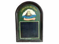 Vintage Sailing Ship Blackboard Restaurant Cafe Shop Kitchen Sign Window Wall Hanging Display Menu Black Board c1980-90's