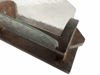 Alternative view of Vintage French Wood Wooden Letter Document Napkin Tissue Stand Display Tabletop Desktop Office Display Presentation c1950's