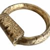 Antique African Niger Baoulé Dogon Hollow Brass Manilla Currency Bracelet Bangle Large Jewellery Jewelry c1960-70s
