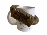 Alternative view of Antique African Niger Baoulé Dogon Hollow Brass Manilla Currency Bracelet Bangle Large Jewellery Jewelry c1960-70s