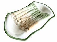 Vintage Portugese Ceramic Green Leek Decorative Serving Bowl Dish Platter Plate Display c1960-70's