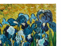 Alternative view of Vintage French Vincent Van Gogh Les Iris Reproduction Oil Painting Flowers Plants On Canvas Textured circa 1990-00's