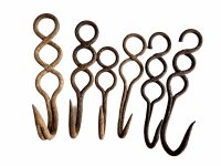 Vintage French Large Butcher Meat Kitchen Hanging Hook rustic rural rusty shop display agricultural industrial c1930-50's