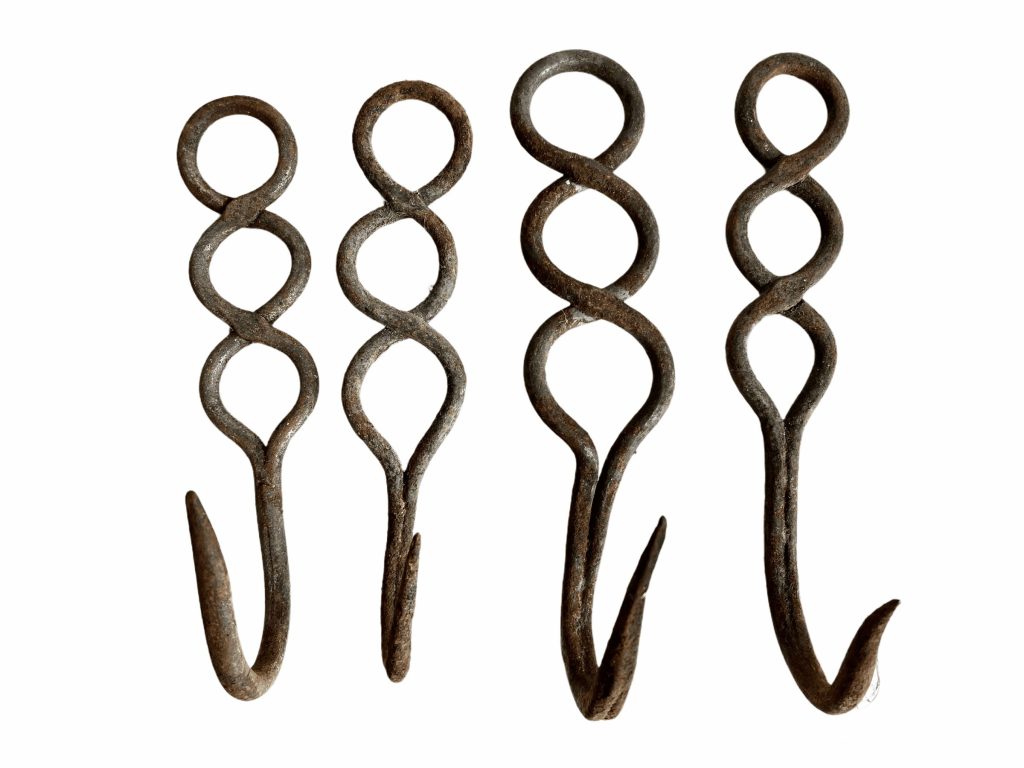 Vintage French Large Butcher Meat Kitchen Hanging Hook rustic rural rusty shop display agricultural industrial c1930-50's
