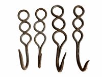 Vintage French Large Butcher Meat Kitchen Hanging Hook rustic rural rusty shop display agricultural industrial c1930-50's