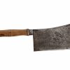 Vintage French Butcher Large Cleaver Knife Chopper Beef Pork Lamb Hanging Decor Rustic Kitchen circa 1930-40's