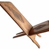 Vintage African Wooden Brown Natural Wood Birthing Chair Stool Chair Book Stand Display Foot Rest Plinth Seating c1980-90's
