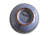 Alternative view of Vintage Moroccan Small Blue And Green Serving Bowl Dish Plate Platter Wall Hanging Ornament Decor Design Terracotta c1970's