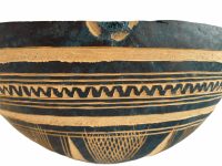 Alternative view of Vintage African Carved Decorated Cantaloupe Bowl Cup Dish Catch-All Table Centrepiece Decorative Decor Africa c1980-90's