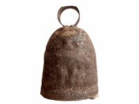 Antique French Metal Cow Animal Bell Decorative Display Livestock Agriculture Old Ancient Rusty Damaged circa 1850's