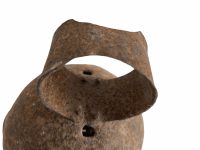 Alternative view of Antique French Metal Cow Animal Bell Decorative Display Livestock Agriculture Old Ancient Rusty Damaged circa 1850's