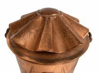 Alternative view of Antique French Copper Oil Lamp Light Hanging Hook Decor Display Prop Lighting Storm Light DHR Onion Nautical c1940-50's