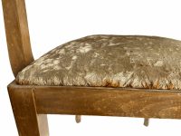 Alternative view of Vintage French Hotel Bedroom Crushed Velvet Wooden Wood Chair Rest Plinth Seating Prop For Refurbishment circa 1950-1960's