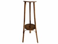Vintage Vietnamese Asian Bamboo Brown Floor Standing Tall Shelf Pot Plant Stand Display Plinth Prop circa 1930-40's