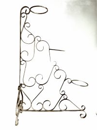 Vintage French Floor Standing Extra Large Cast Iron Plant Pot Stand Pedestal Display circa 1960-70's