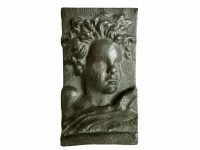Vintage Ceramanova Terracotta Tile Plaque Wall Hanging Medusa Lady Head Ornament Handmade Decor Design c1960-70's