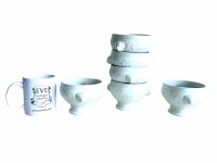 Alternative view of Vintage French Normandy Porcelain White Onion Soup Bowl Lion Decor pot dish plate serving dining SOLD INDIVIDUALLY c1980's