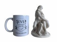 Alternative view of Vintage French Plaster Auguste Rodin Reproduction of The Kiss ornament figurine desktop desk office gift c1980's