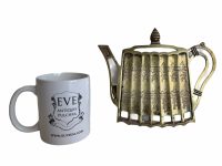 Alternative view of Vintage Indian Brass Trivet Tea Pot Hot Plate Saucepan Metal Ornate Stand Trivet Table Protector circa 1950-60's