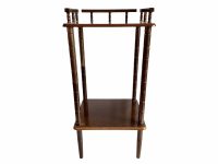 Vintage French Wood Wooden Small Bedside Telephone Table Plinth Display Storage Box Stand Container Prop Decor c1970-80's